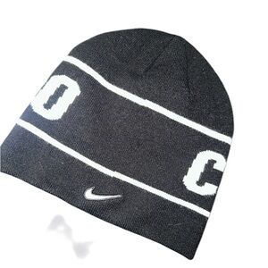 Nike Colorado Knit Beanie Black White Swoosh Winter Hat NCAA